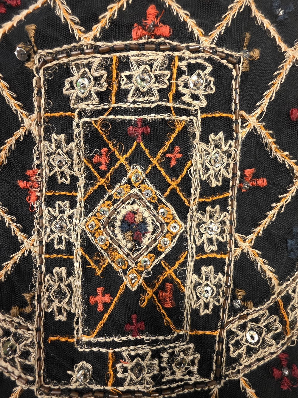 Zara Basic Black Embroidered Top